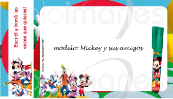 Pizarras imantadas de Mickey y sus amigos para escribir y borrar las veces que uno quiera