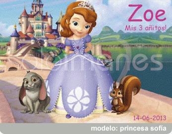 Imanes rompecabezas personalizados Princesa Sofia