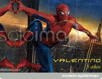Imanes rompecabezas personalizados Spiderman